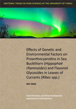 Wei Yang – Effects of Genetic and Environmental Factors