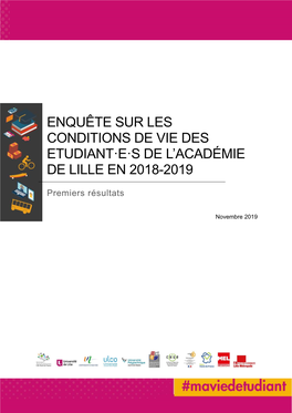 Enquête Sur Les Conditions De Vie Des Etudiant·E·S De L'académie De Lille