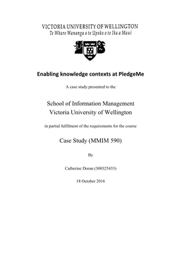 Enabling Knowledge Contexts at Pledgeme