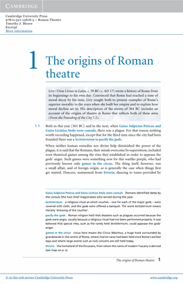 1 the Origins of Roman Theatre