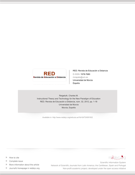 Redalyc.Instructional Theory and Technology for the New Paradigm