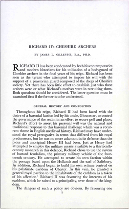 RICHARD II Has Been Condemned by Both His Contemporaries
