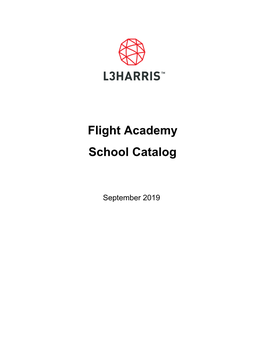 Flight Academy School Catalog