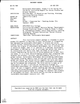 Document Resume Ed 371 969 So 023 258 Title