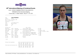 28 International Meeting of Combined Events