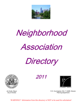 Neighborhood Association Directory