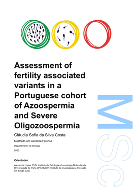Assessment of Fertility Associated Variants in a Portuguese Cohort of Azoospermia and Severe