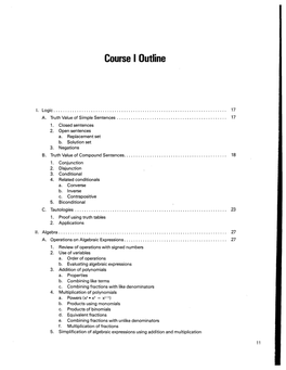 New York State Learning Standards Sequential Outlines