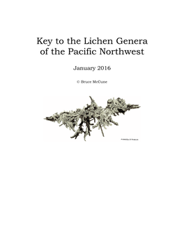 Key to the Lichen Genera of the Pacific Northwest