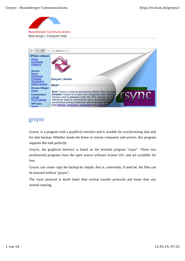 Grsync - Rosenberger Communications