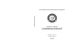 2018 Commencement Program