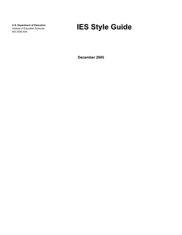 Style Guide IES 2006-XXX