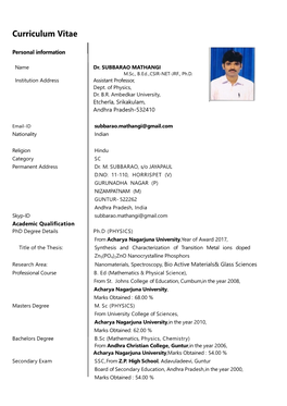 Curriculum Vitae