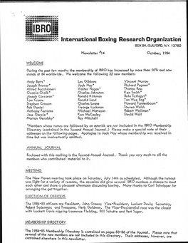International Boxing Research Organizatiori BOX 84, GUILFORD, N.Y