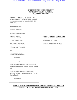 First Amended Complaint