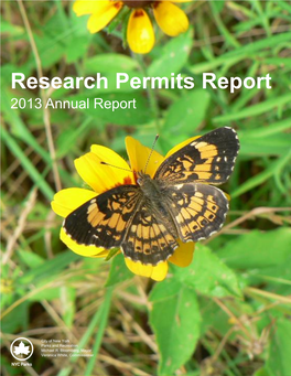 Research Permits Report 2013 Annual Report