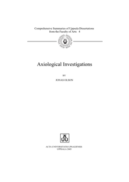 Axiological Investigations