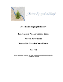 2012 Basin Highlights Report San Antonio-Nueces Coastal Basin