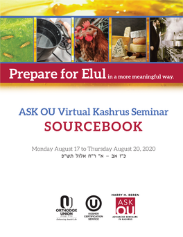 ASK OU Virtual Kashrus Seminar SOURCEBOOK