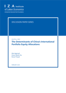 The Determinants of China's International Portfolio Equity