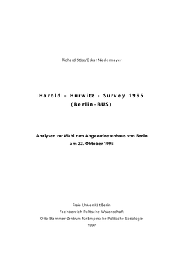 Harold - Hurwitz - Survey 1995 (Berlin-BUS)