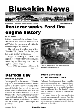 Restorer Seeks Ford Fire Engine History