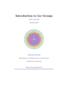 Introduction to Lie Groups