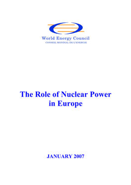 Role of Nuclear Power in Europe