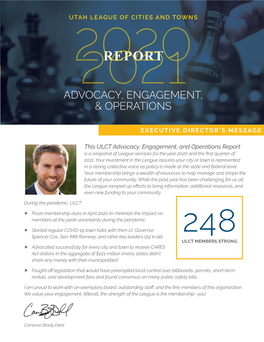 ULCT Advocacy, Engagement, and Operations Report