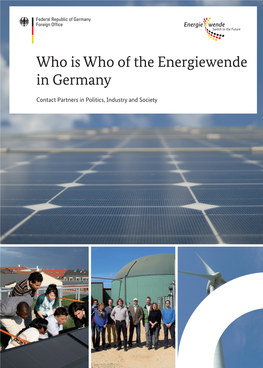 Who Is Who of the Energiewende in Germany