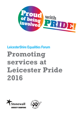 Leicestershire Equalities Forum- Pride Booklet