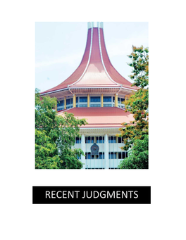 Recent Judgments