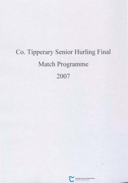 Co. Tipperary Senior Hurling Final Match Programme 2007