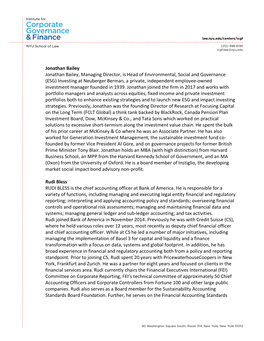 ESG) Investing at Neuberger Berman, a Private, Independent Employee-Owned Investment Manager Founded in 1939