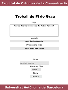 Treball De Fi De Grau