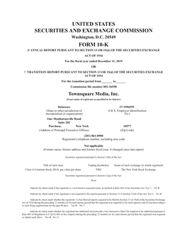 United States Securities and Exchange Commission Form 10-K