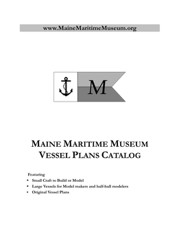 Maine Maritime Museum Vessel Plans Catalog