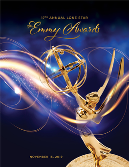 17TH ANNUAL LONE STAR Emmy Awards NOVEMBER 16, 2019 LIVE! by LOEWS ARLINGTON, TEXAS