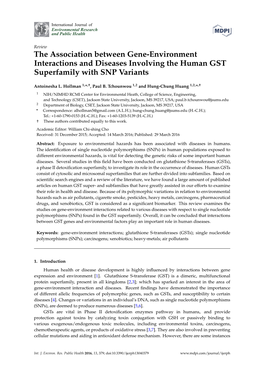 The Association Between Gene-Environment Interactions and Diseases Involving the Human GST Superfamily with SNP Variants