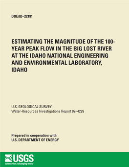 Estimating the Magnitude of the 100-Year Peak Flow in the Big Lost River at the Idaho National Engineering and Environmental Laboratory, Idaho