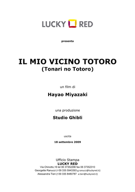 IL MIO VICINO TOTORO (Tonari No Totoro)