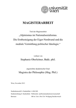 Magisterarbeit