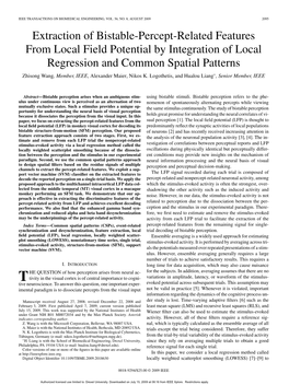 Extraction of Bistable-Percept-Related Features