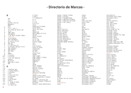 · Directorio De Marcas ·