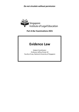 Evidence Law