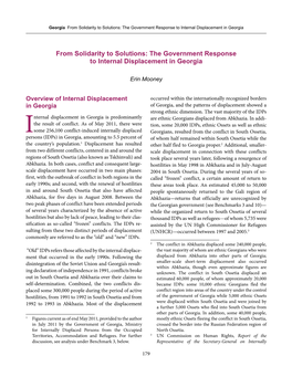 The Government Response to Internal Displacement in Georgia