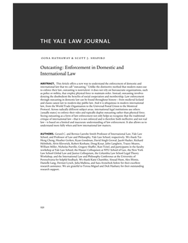 Enforcement in Domestic and International Law