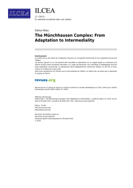 The Münchhausen Complex: from Adaptation to Intermediality