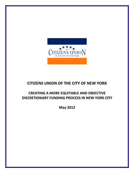 Citizens Union of the City of New York