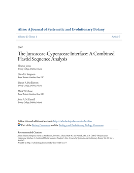 The Juncaceae-Cyperaceae Interface: a Combined Plastid Sequence Analysis